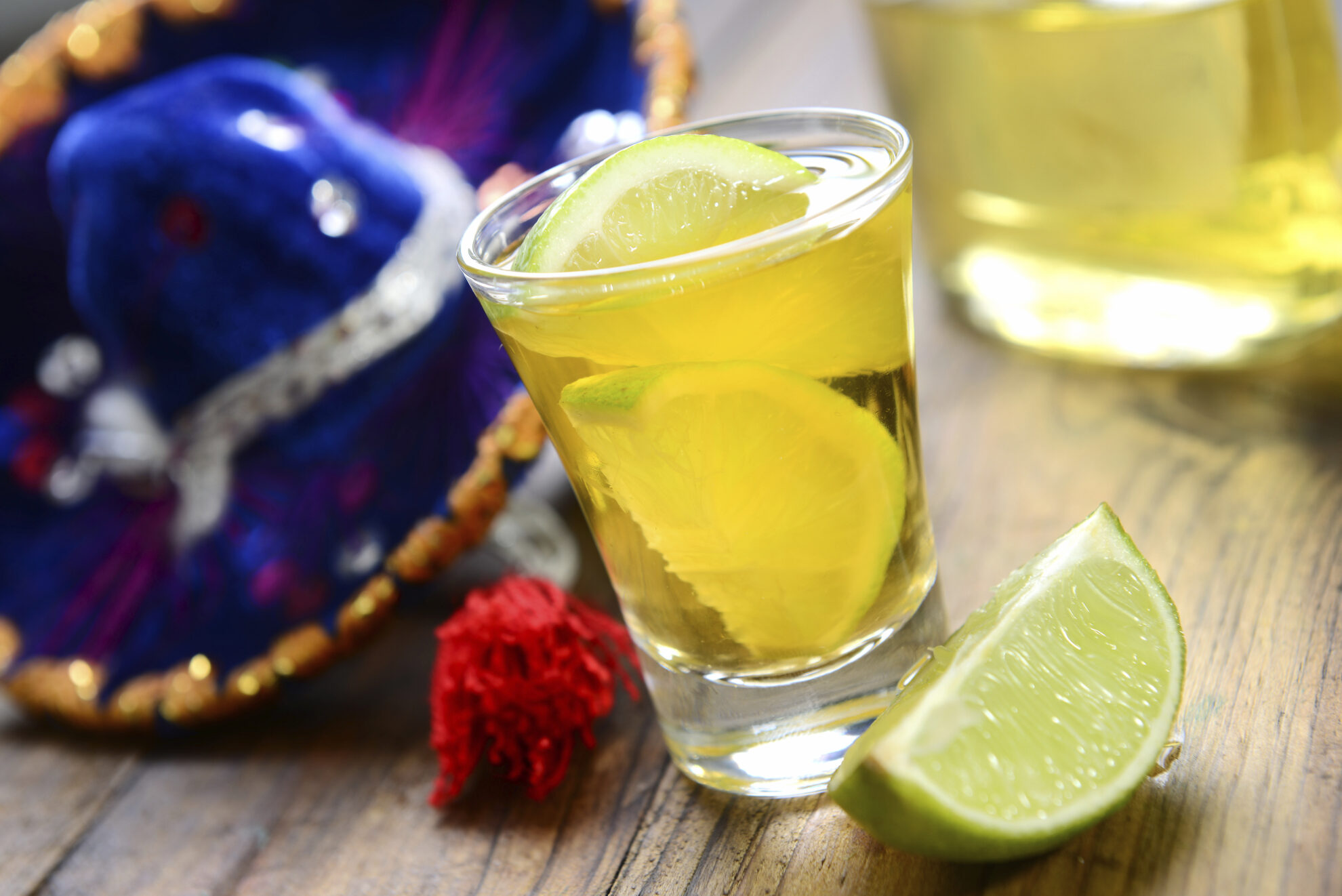 Tequila mit Limette
