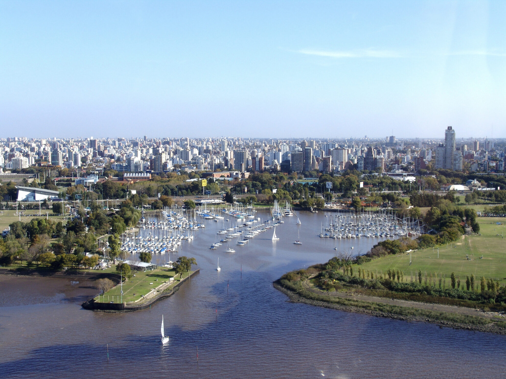 Luftansicht über Buenos Aires in Argentinien