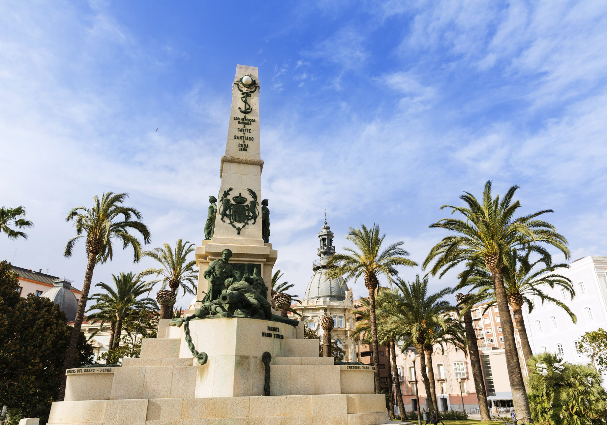 Denkmal im Murcia Cavite Heroes Park in Cartagena, Spanien