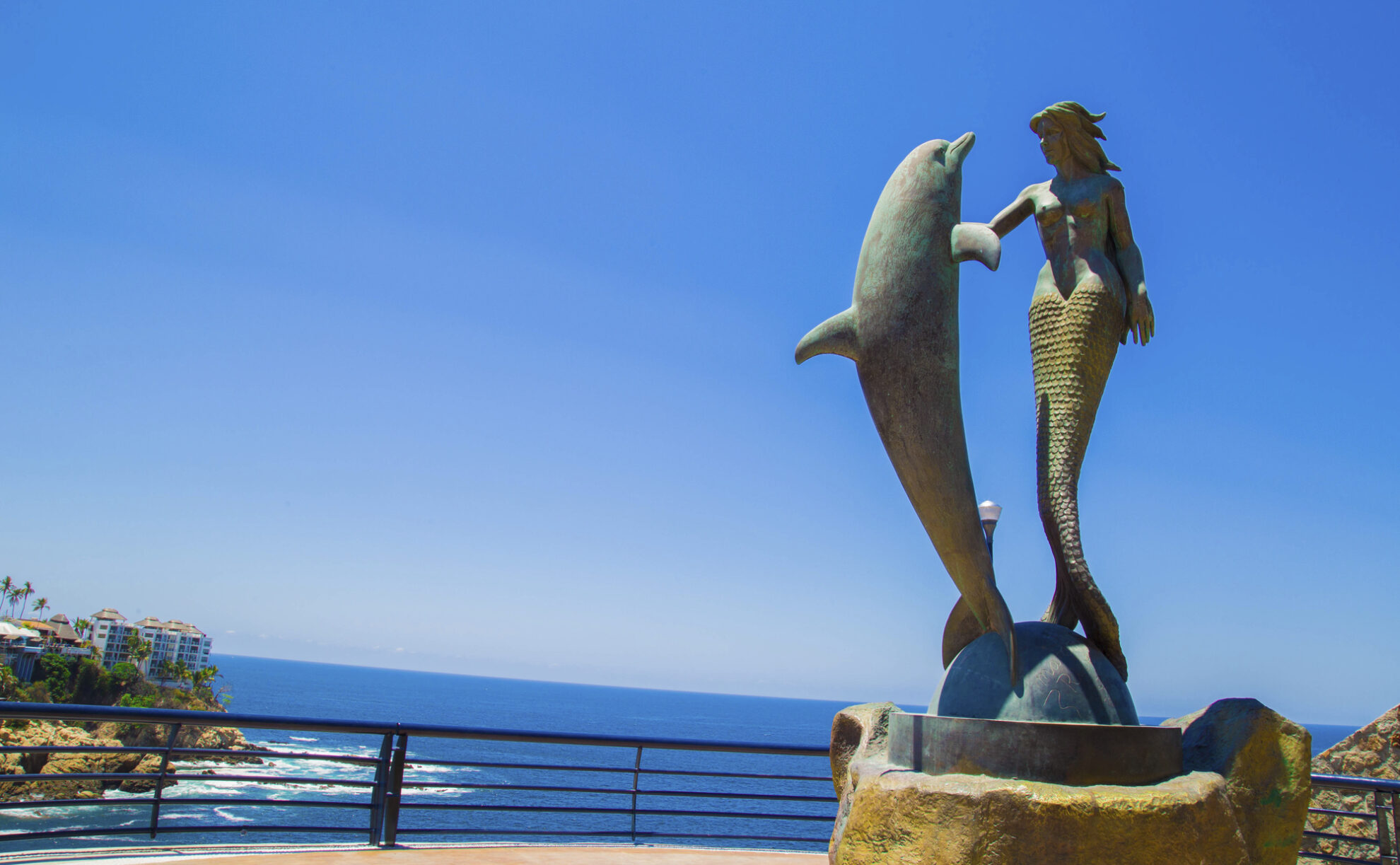 Statue Delfin und Meerjungfrau, Mexiko