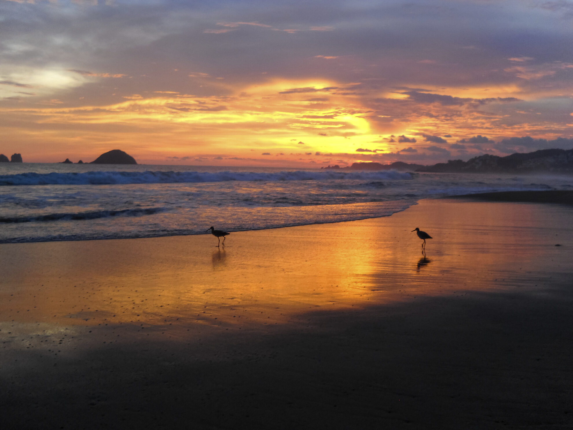 Zihuatanejo Sonnenuntergang, Mexiko