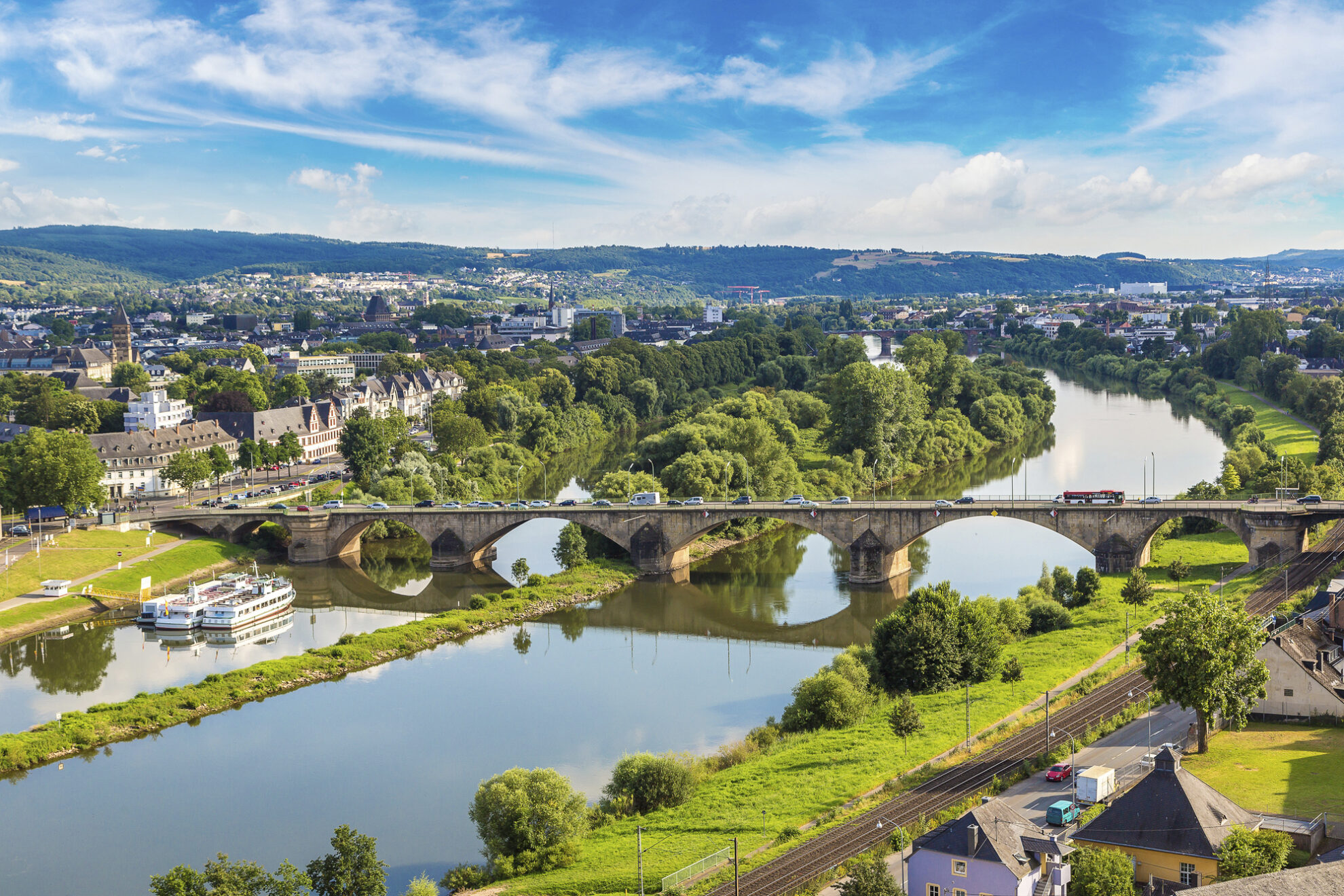 Luftansicht von Trier, Deutschland