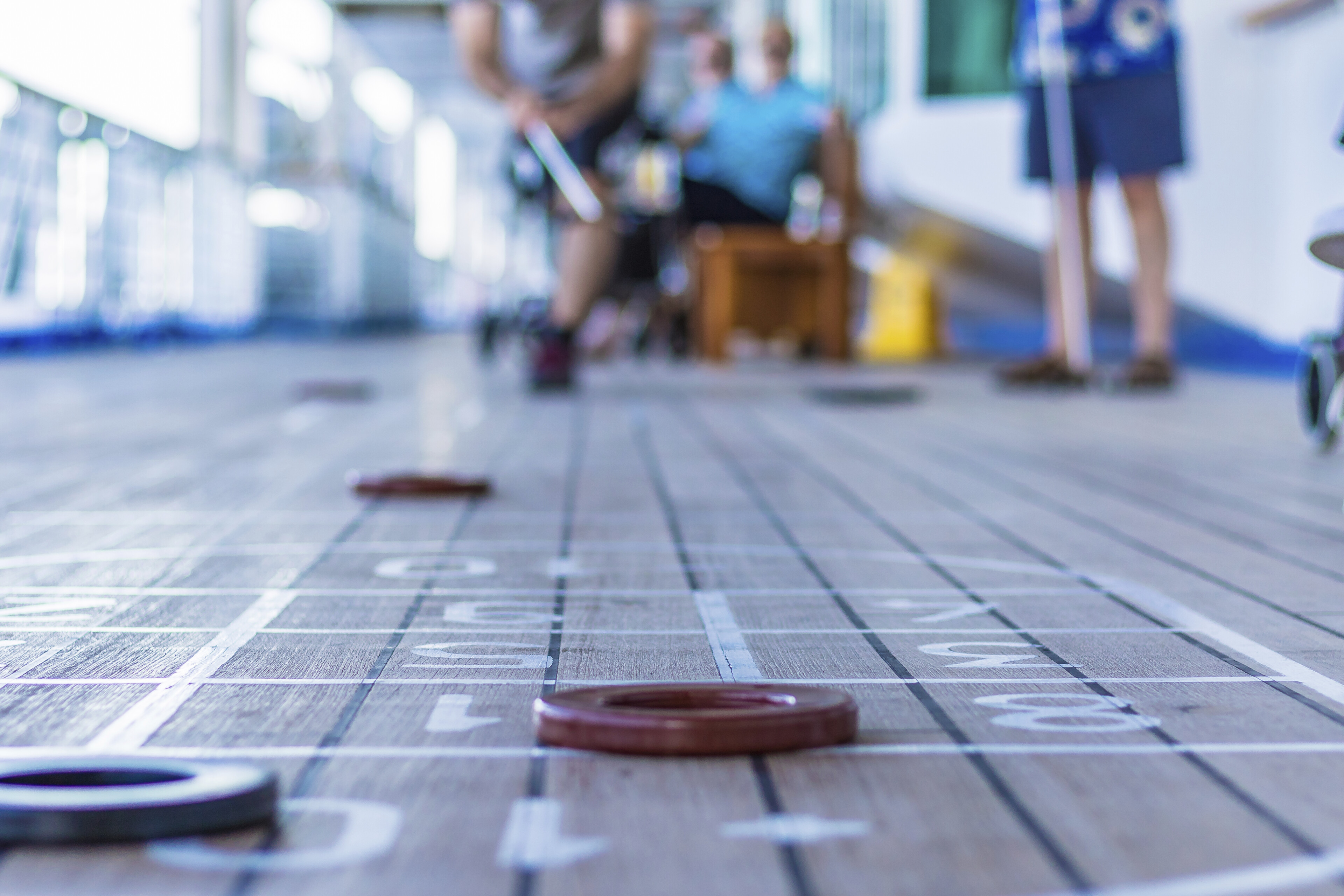 Shuffleboard an Bord