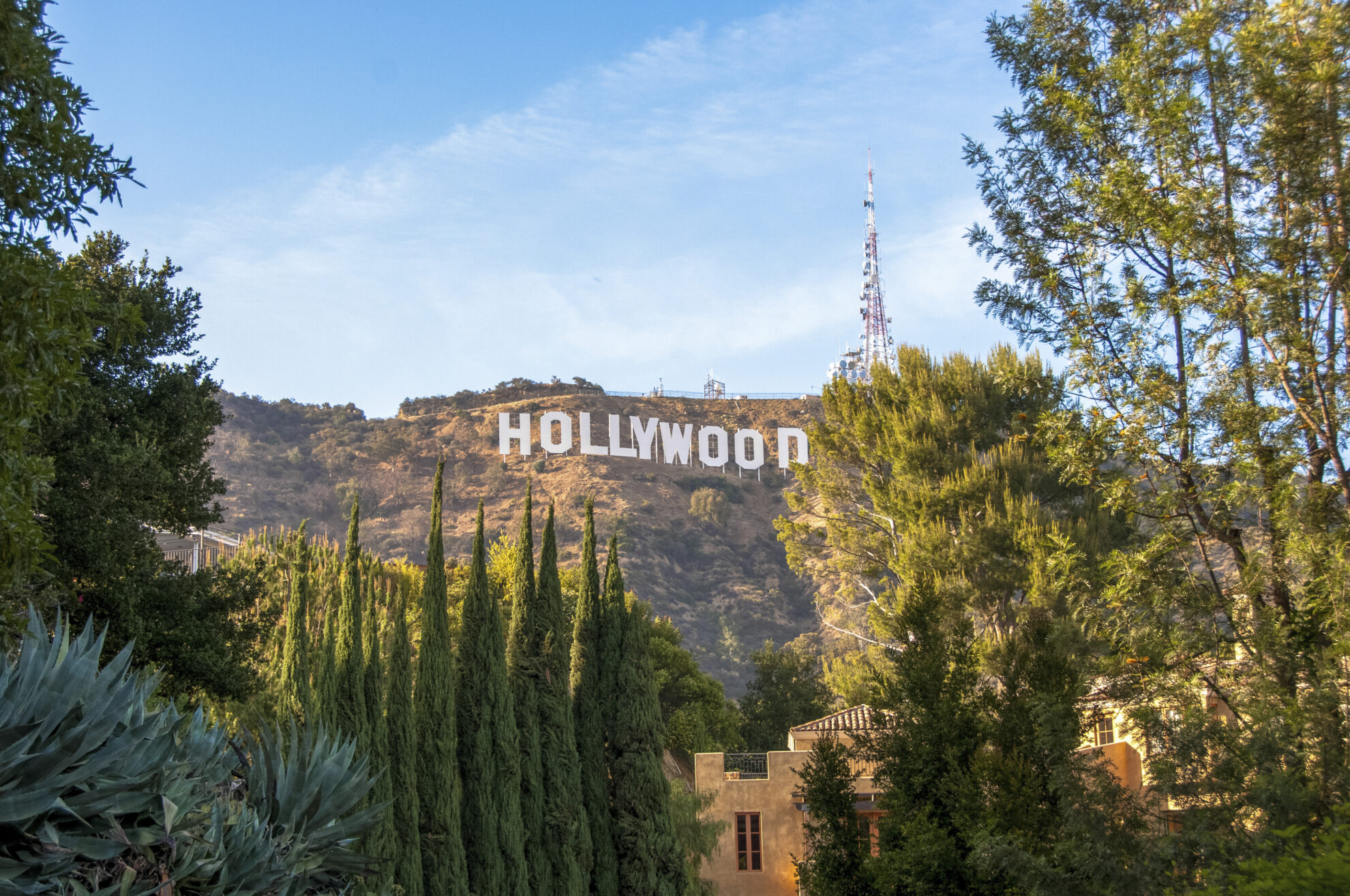 Hollywood Schriftzugauf den Hollywood Hills in Los Angeles, USA