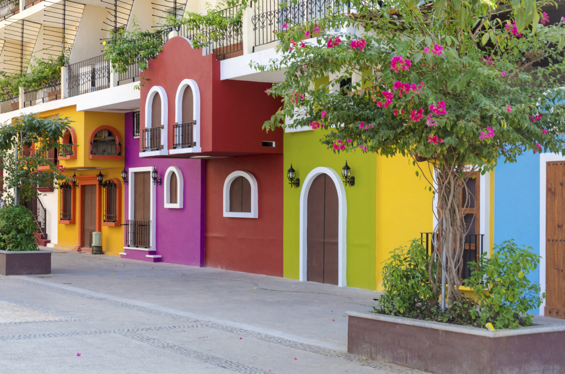 Bunte Gebäude in Puerto Vallarta, Mexiko