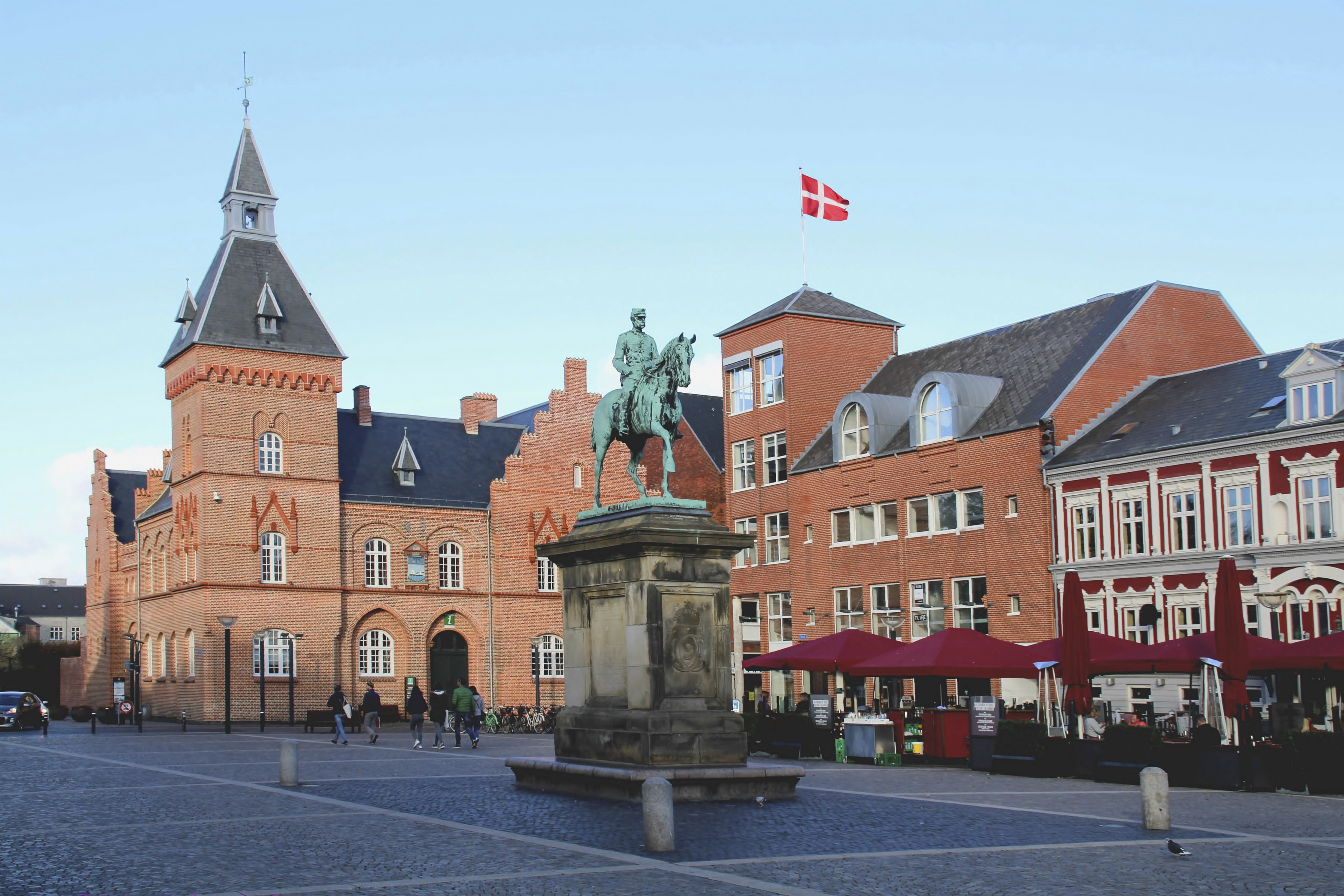 Statue auf dem Platz von Esbjerg, Daenemark