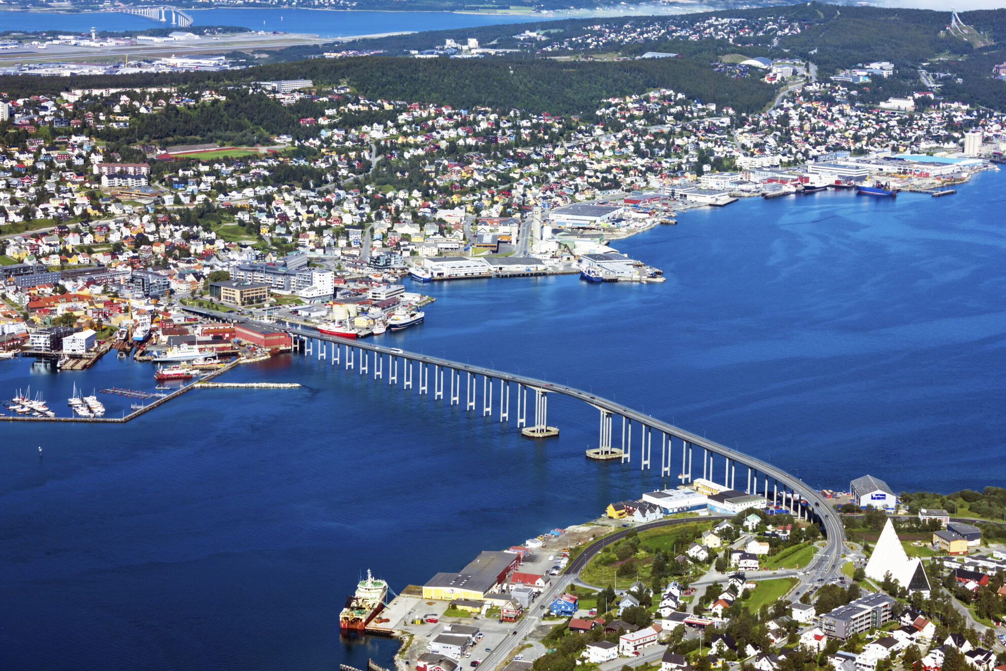 Luftaufnahme von Tromsø, Norwegen