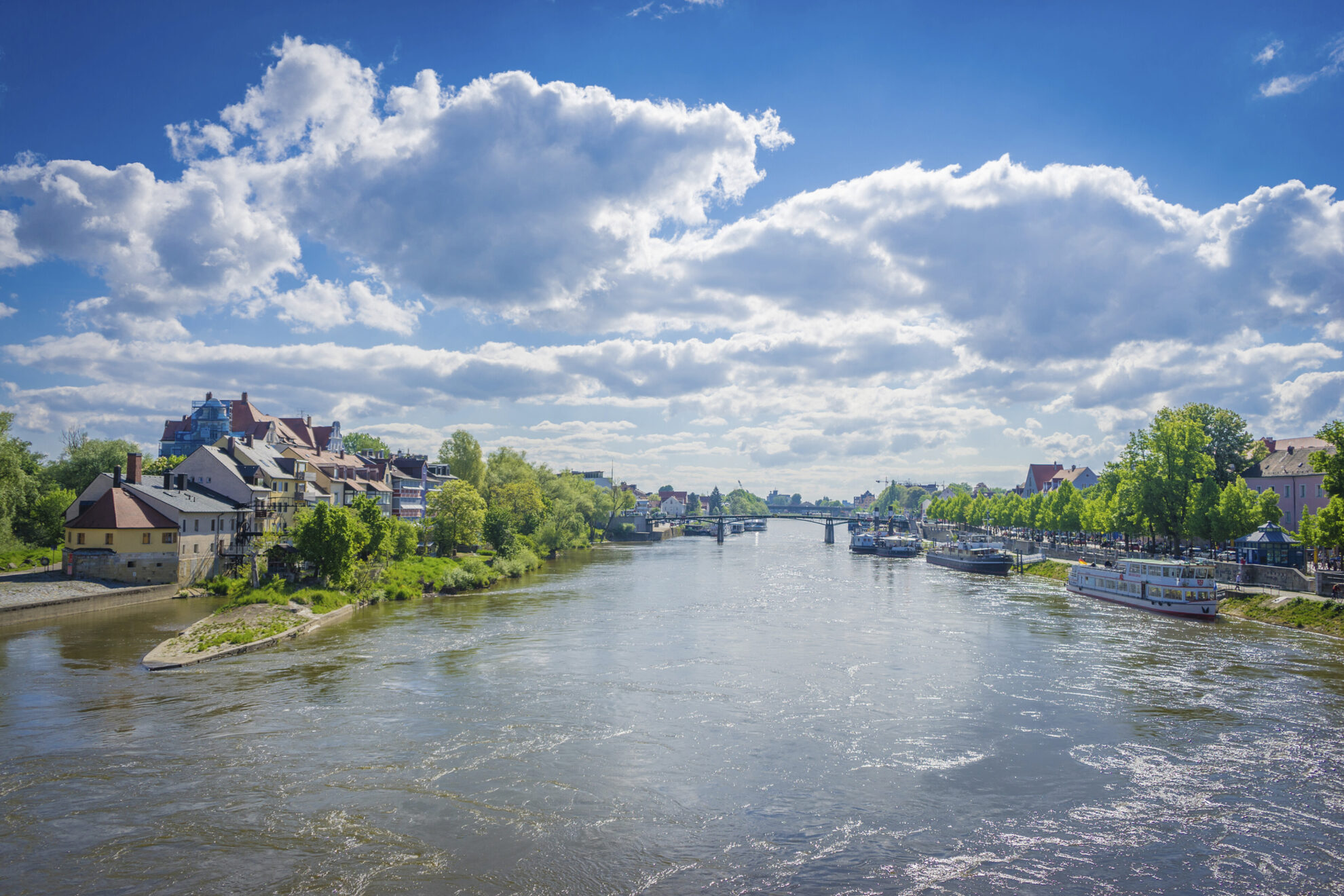Donau in Regensburg, Deutschland