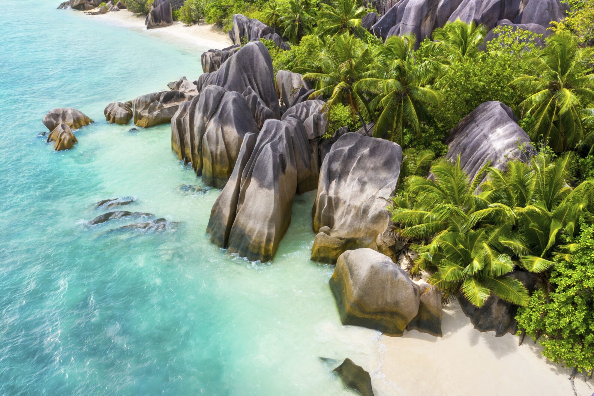 La Digue, Felsen