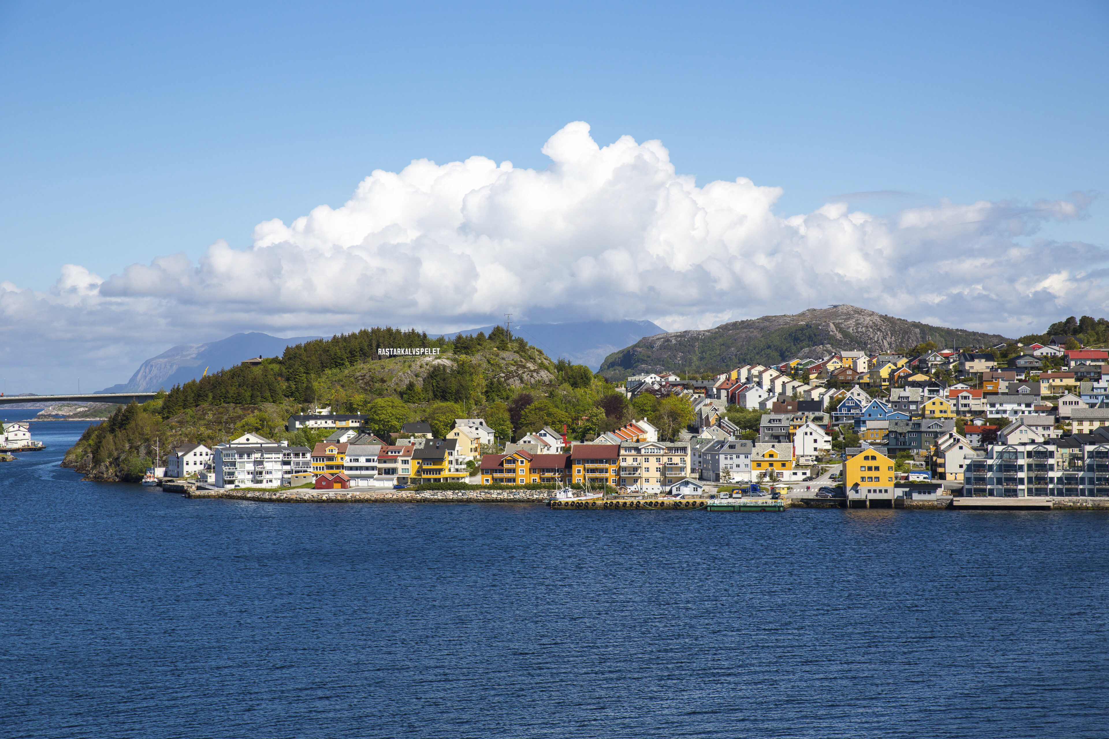 Blick auf die Küste von Kristiansund, Norwegen