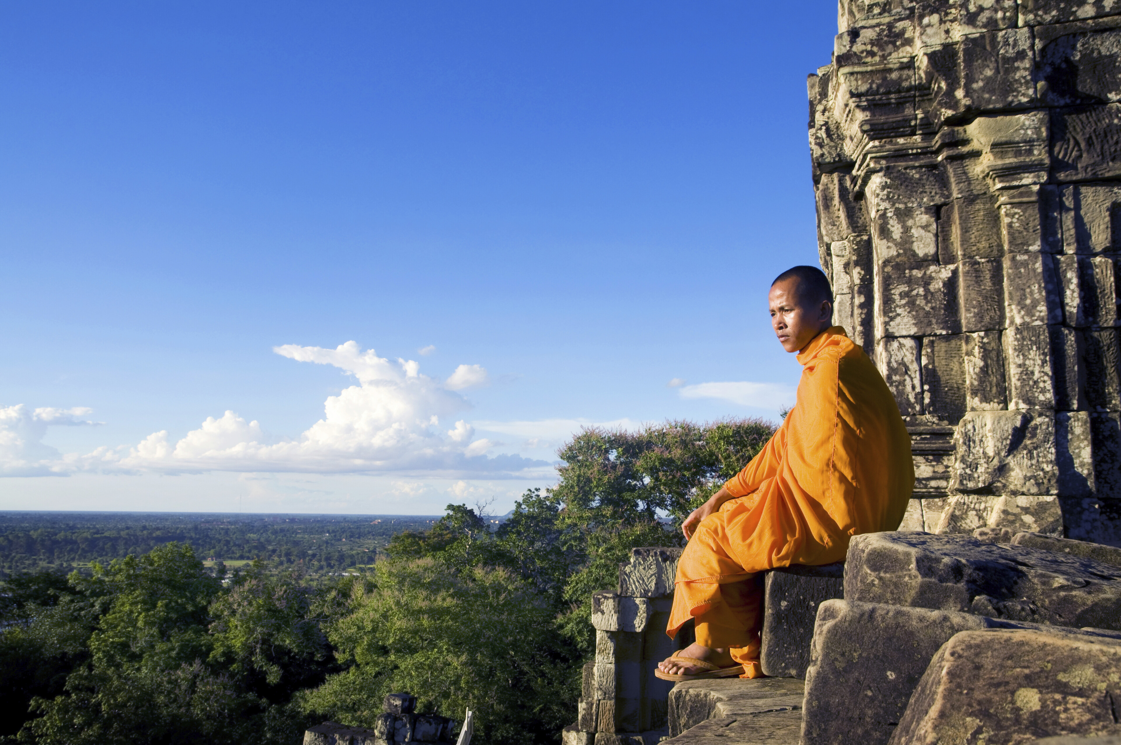 Junger Mönch in Siem Reap, Kambodscha