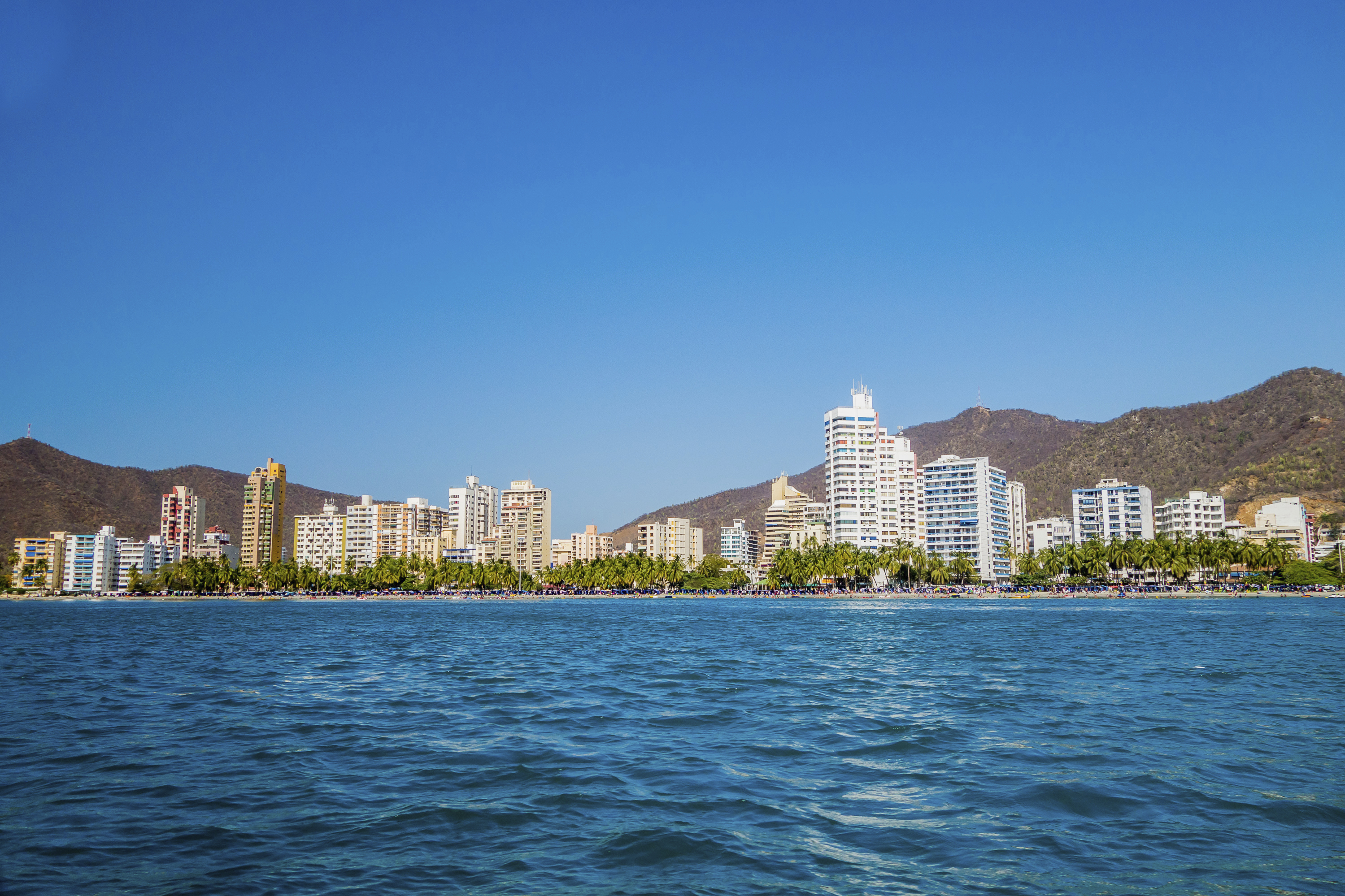 Rodadero Strand in Santa Marta, Kolumbien