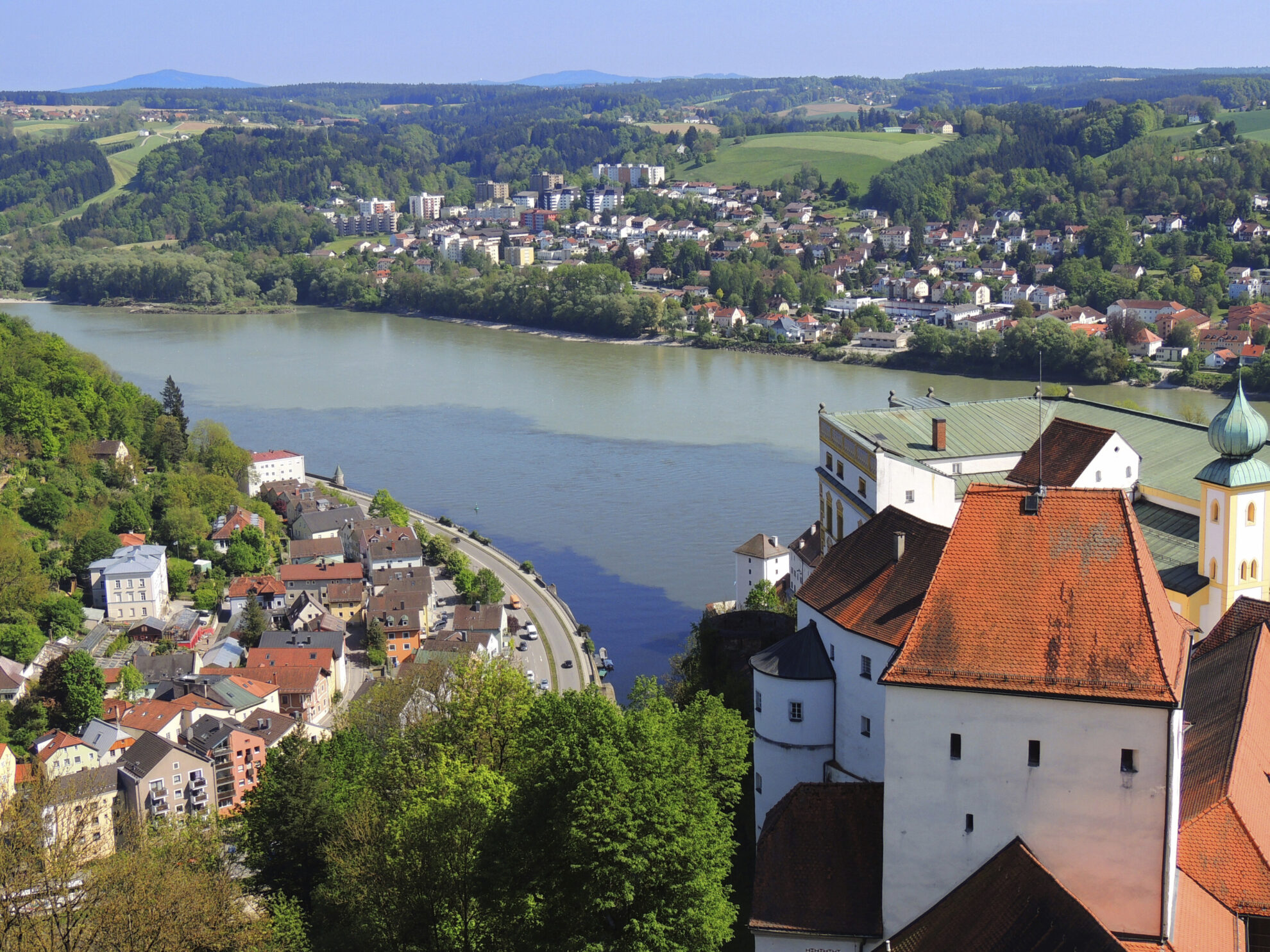 Blick auf die Donau bei Passau, Deutschland