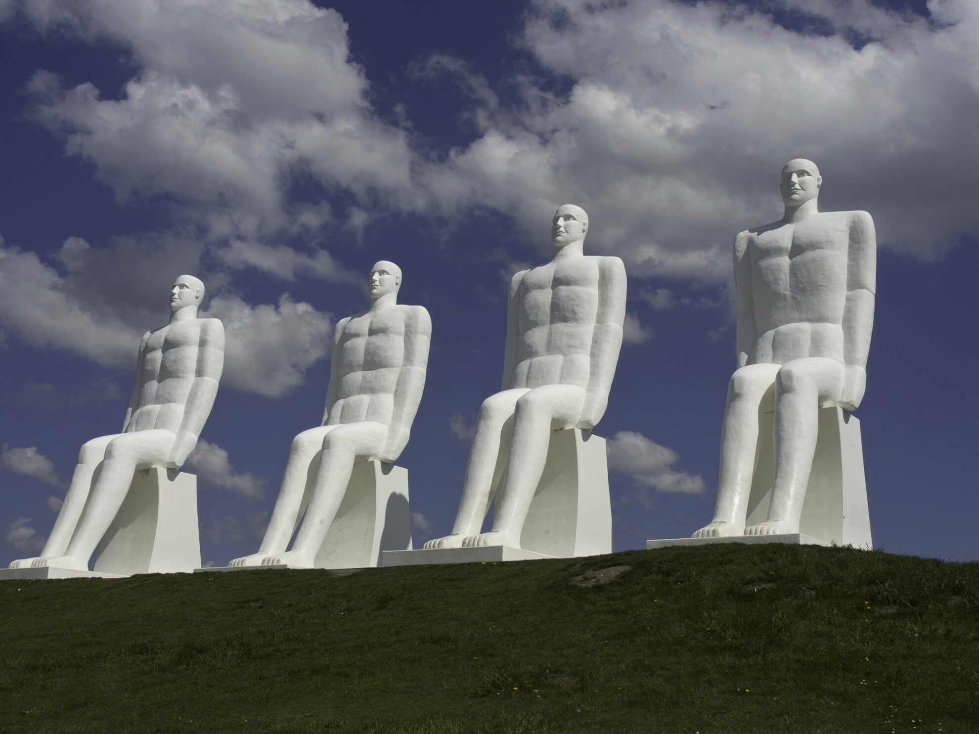 Der Mensch am Meer Statue in Esbjerg, Dänemark