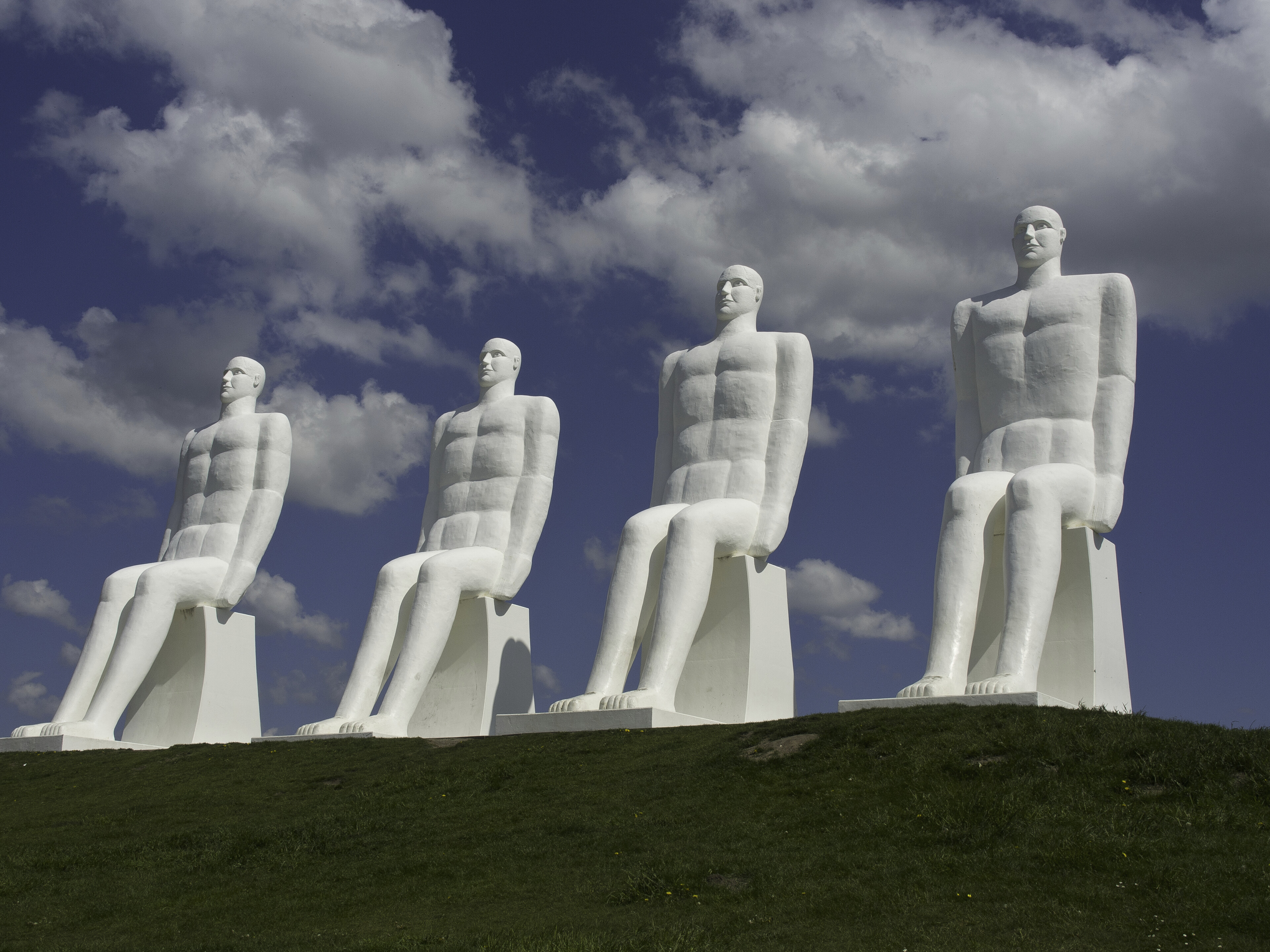 Der Mensch am Meer Statue in Esbjerg, Dänemark