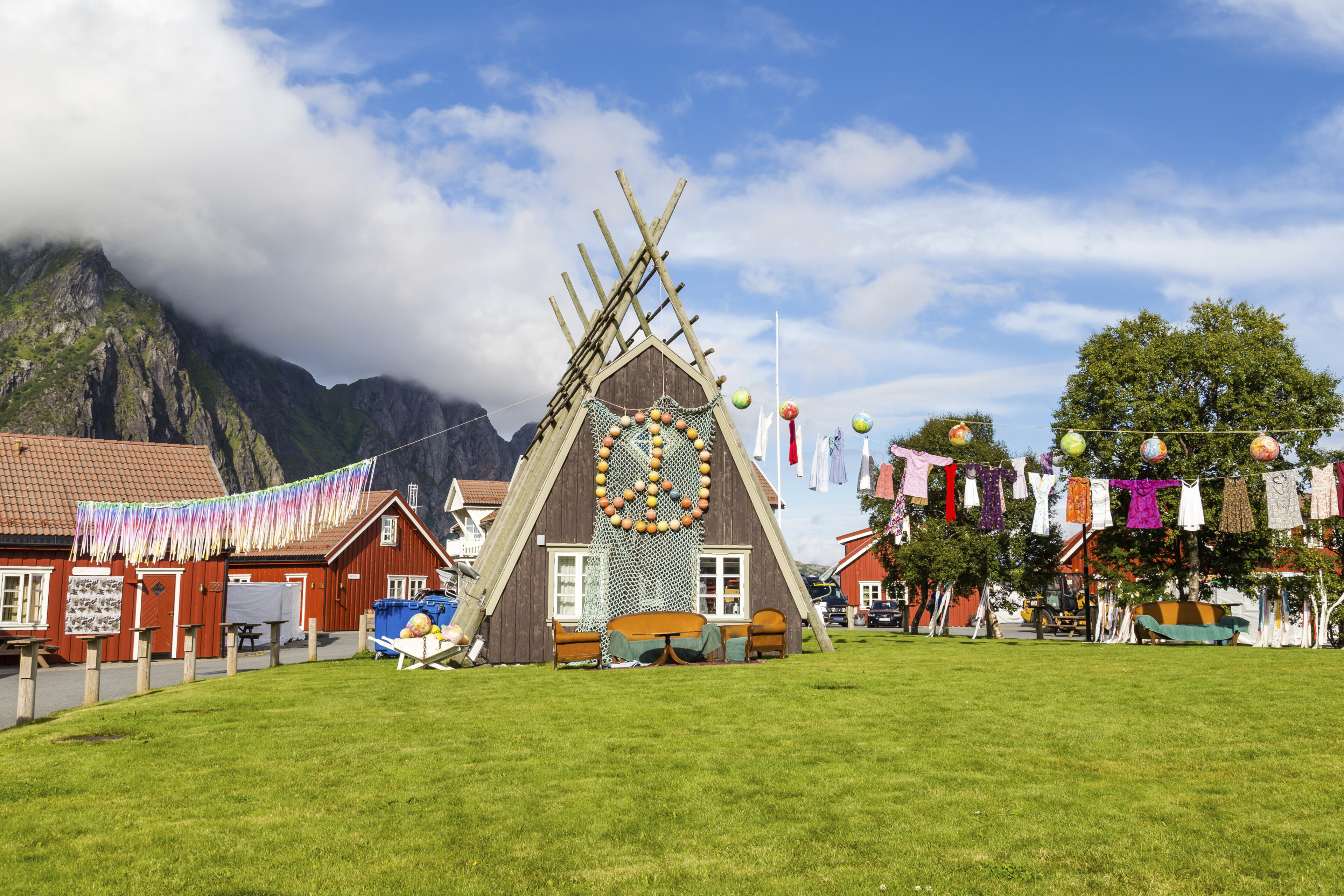 Traditionelles Fischerhaus, Norwegen