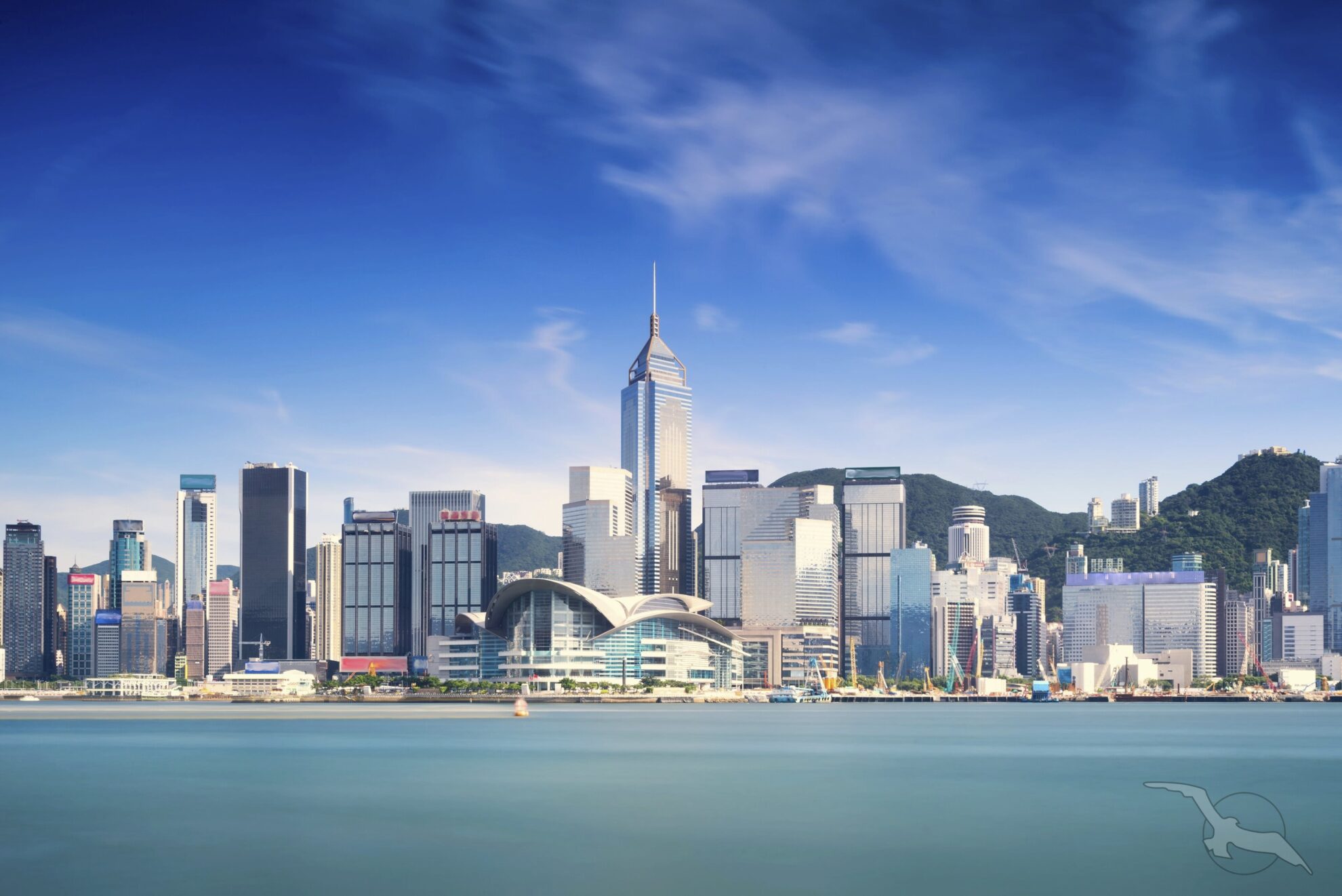Skyline von Hongkong, China