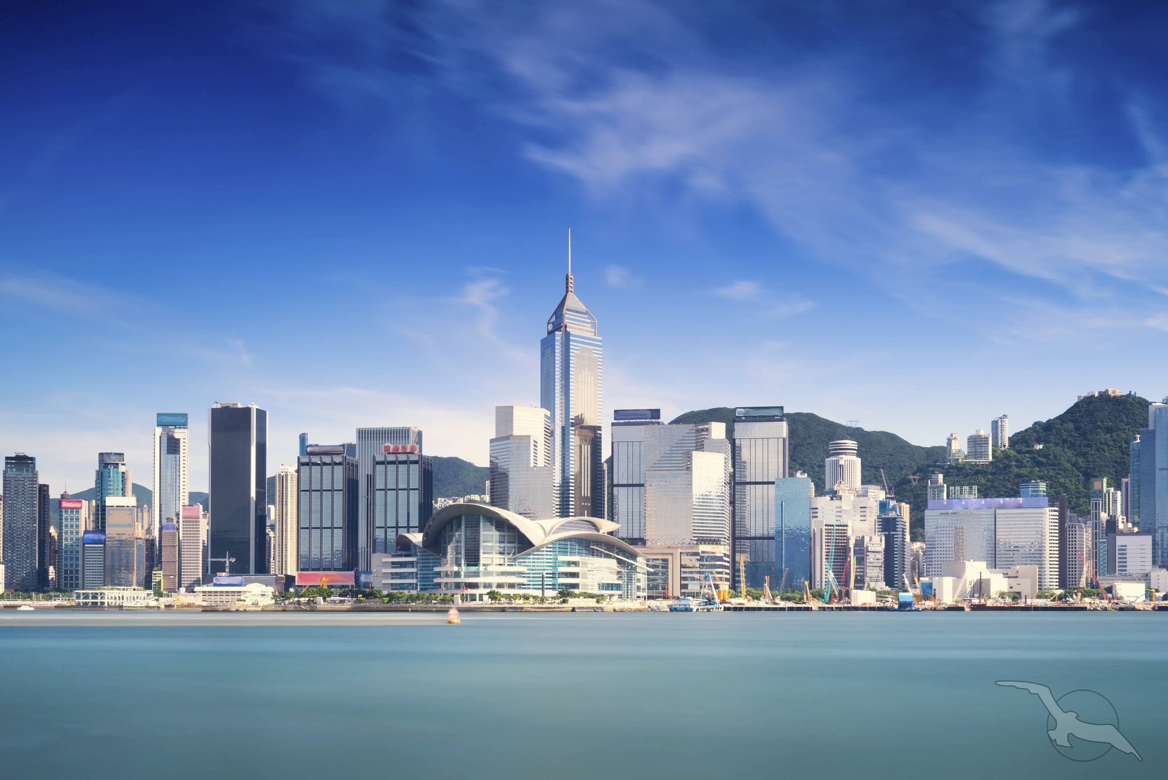 Skyline von Hongkong, China