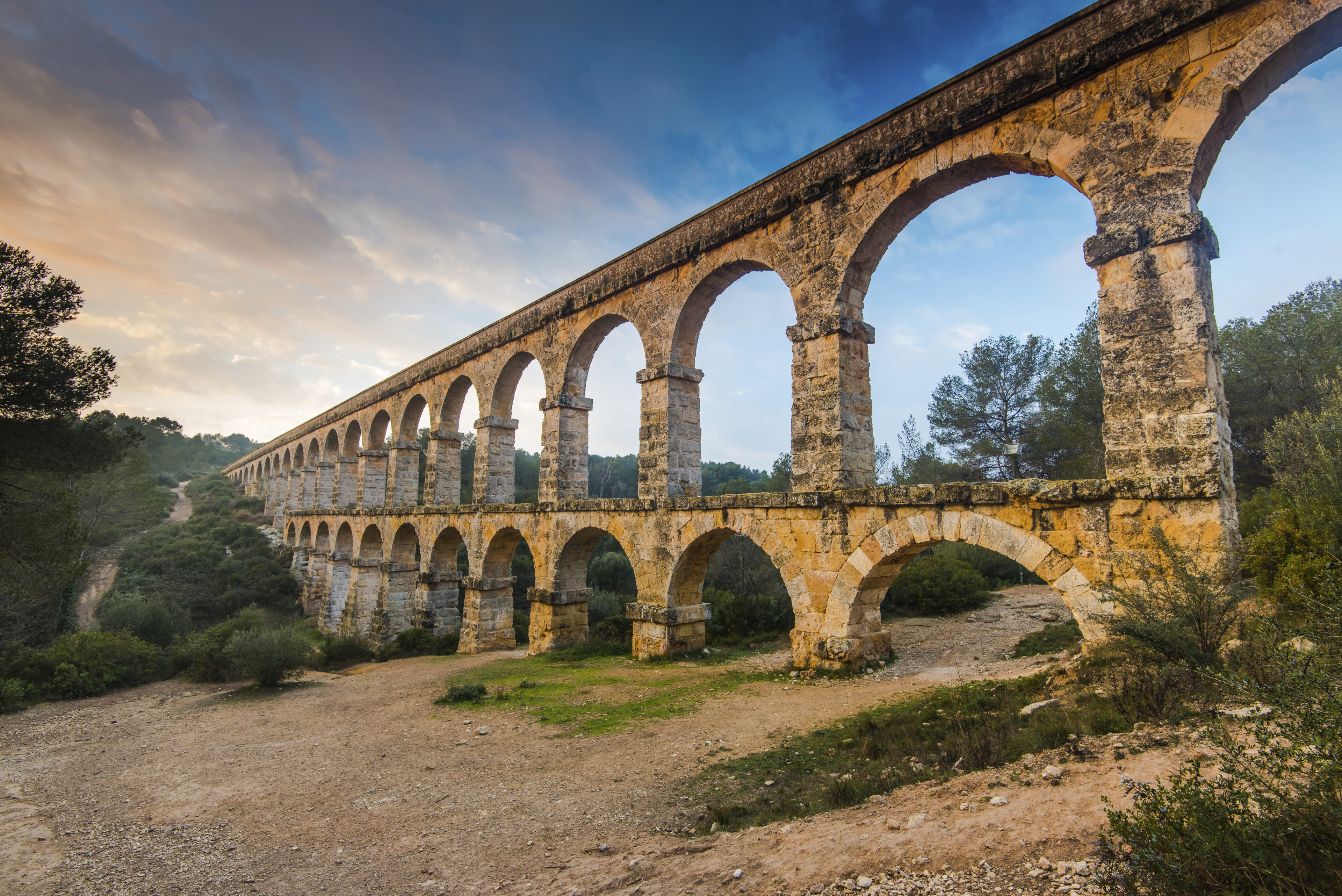 Römisches Aquädukt Aqüeducte de les Ferreres in Tarragona, Spanien