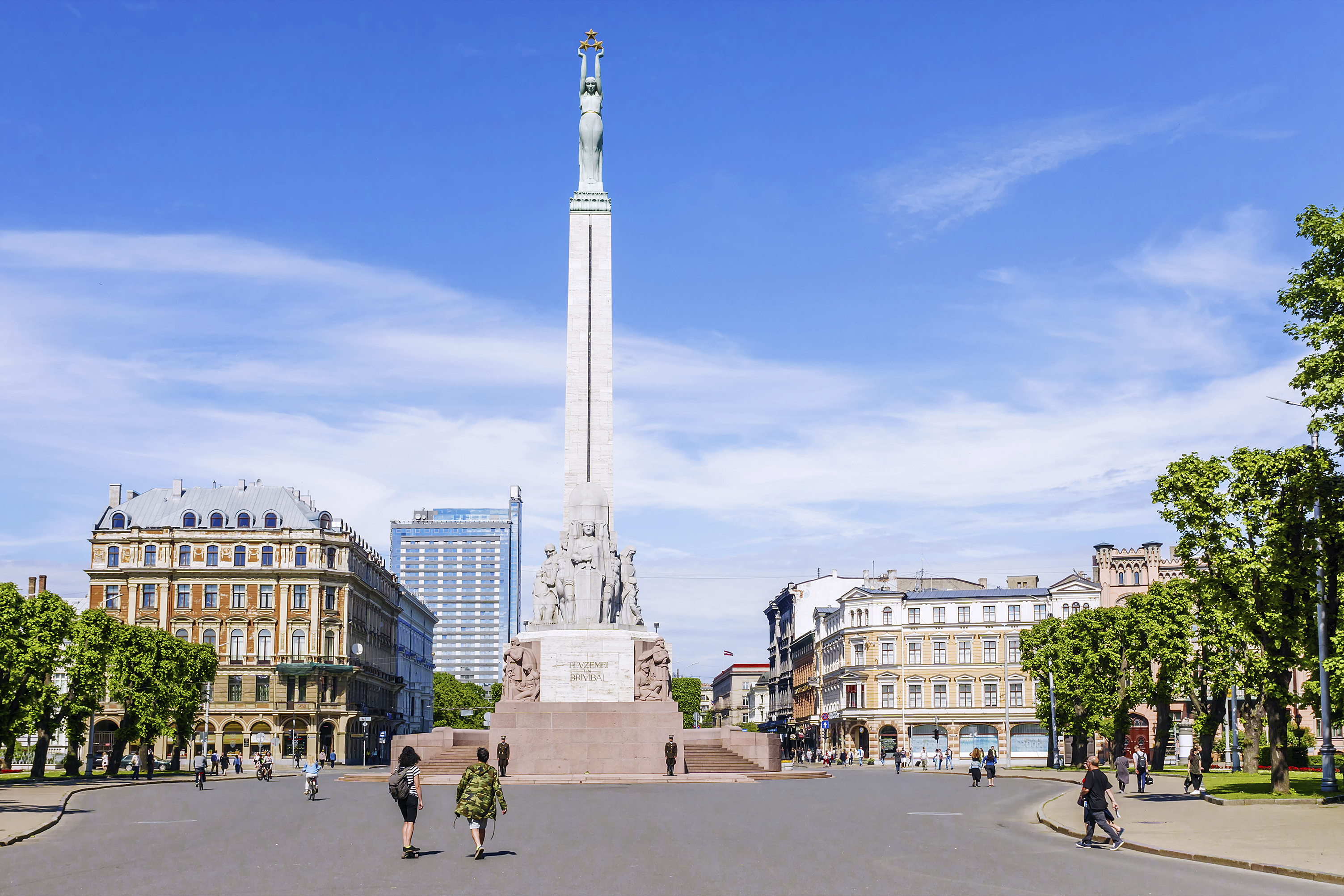 Die Milda, das Freiheitsdenkmal in Riga, Lettland