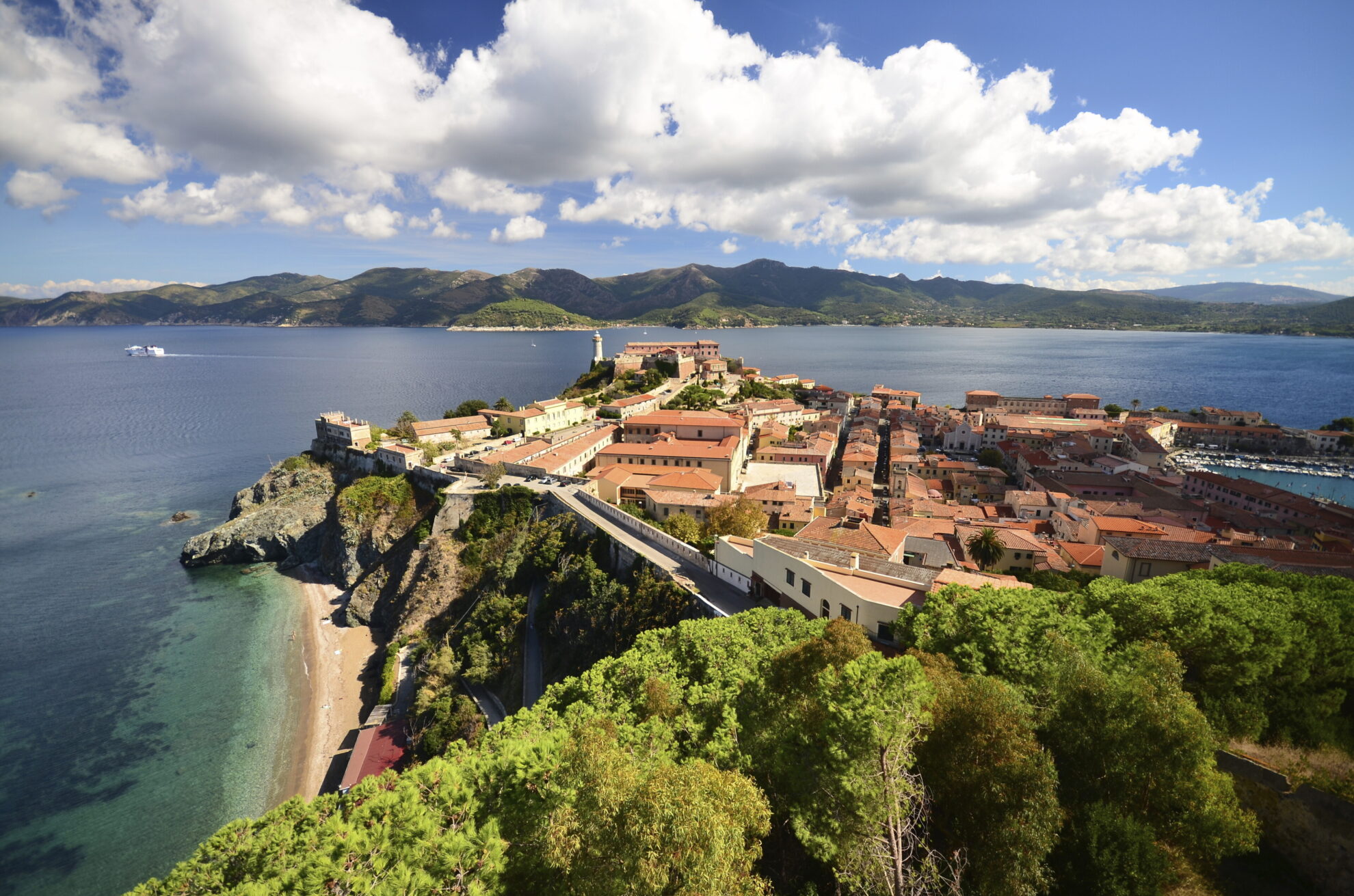 Panorama von Portoferraio, Italien