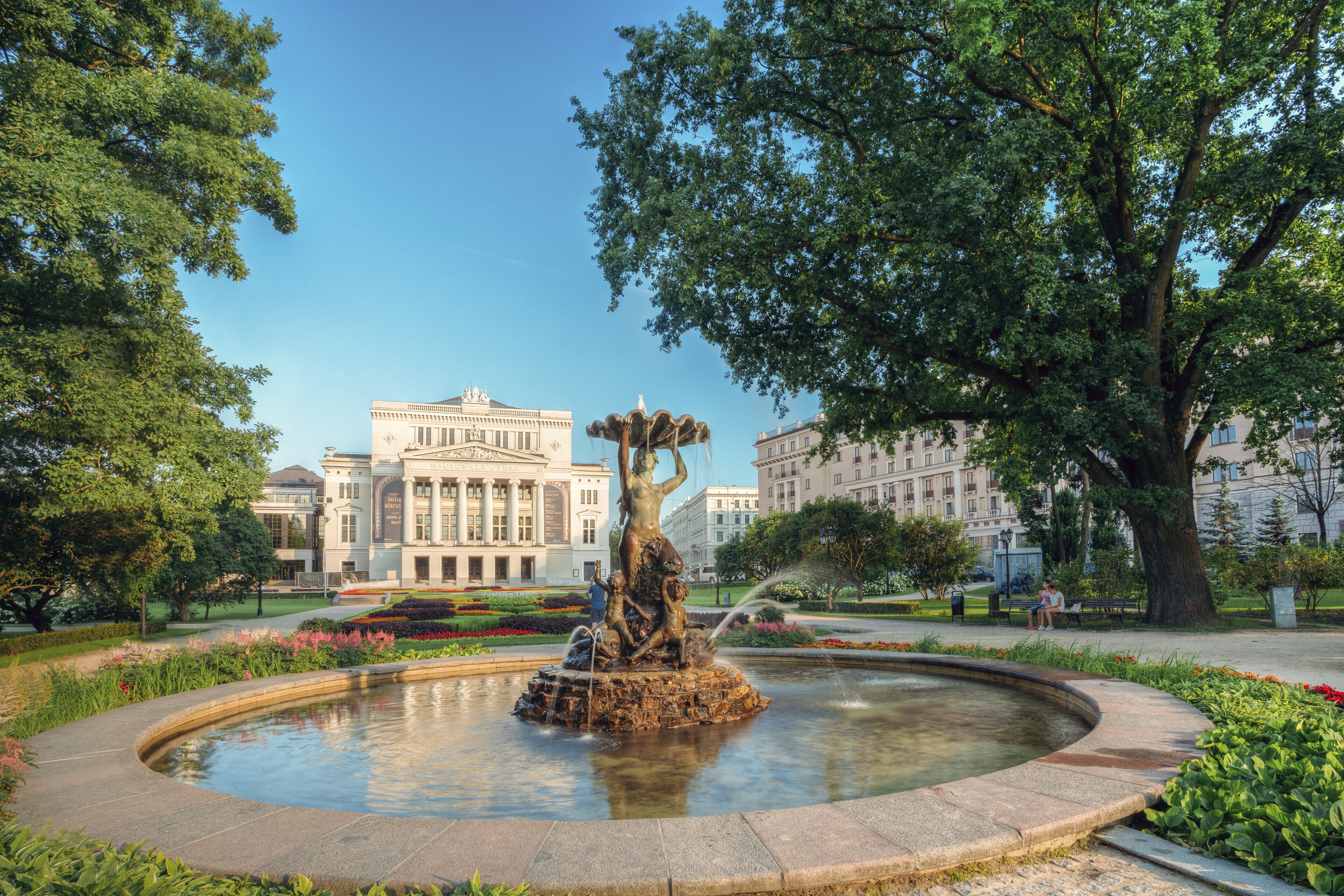 Brunnen in Riga, Lettland