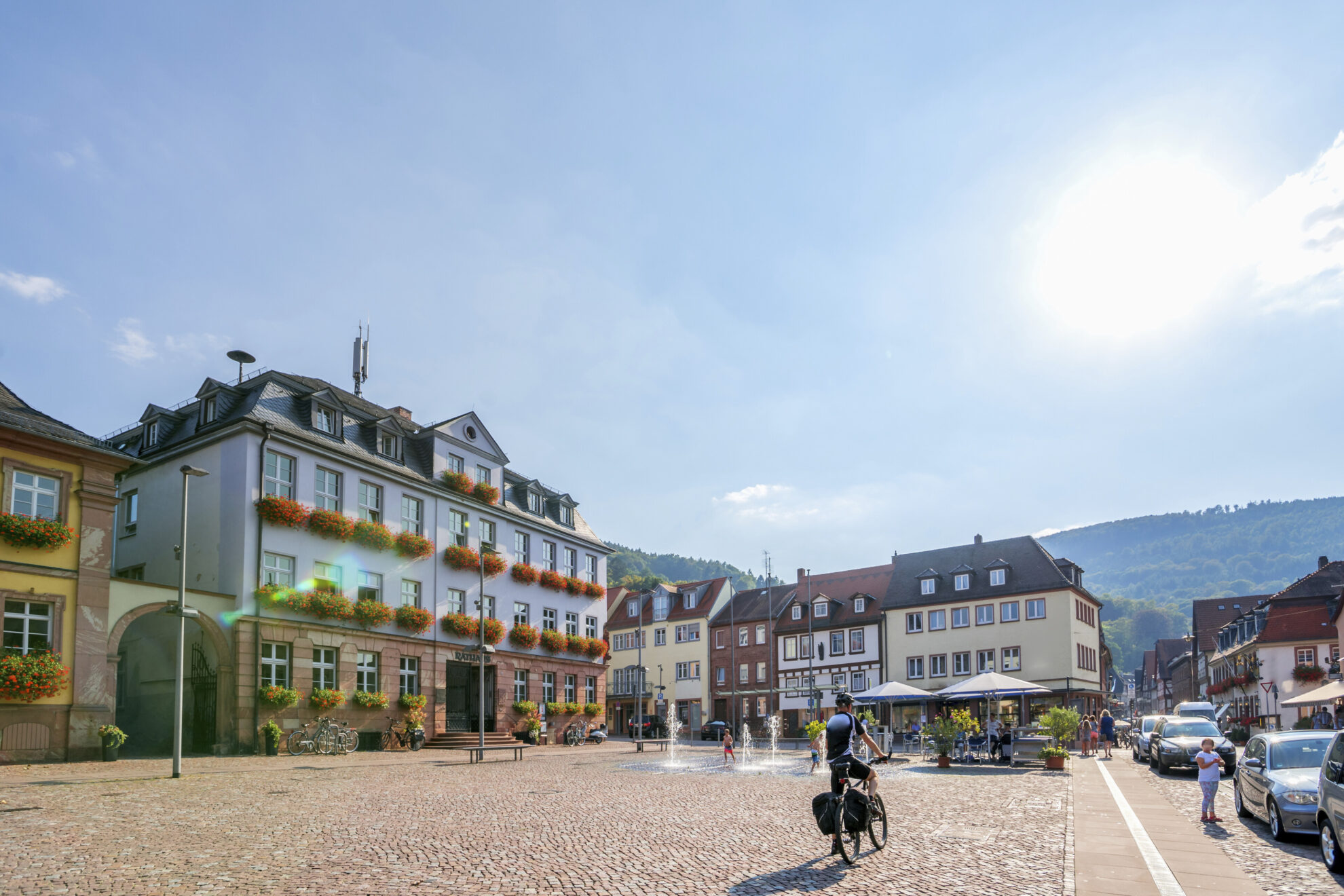 Der Marktplatz von Mittenberg, Deutschland