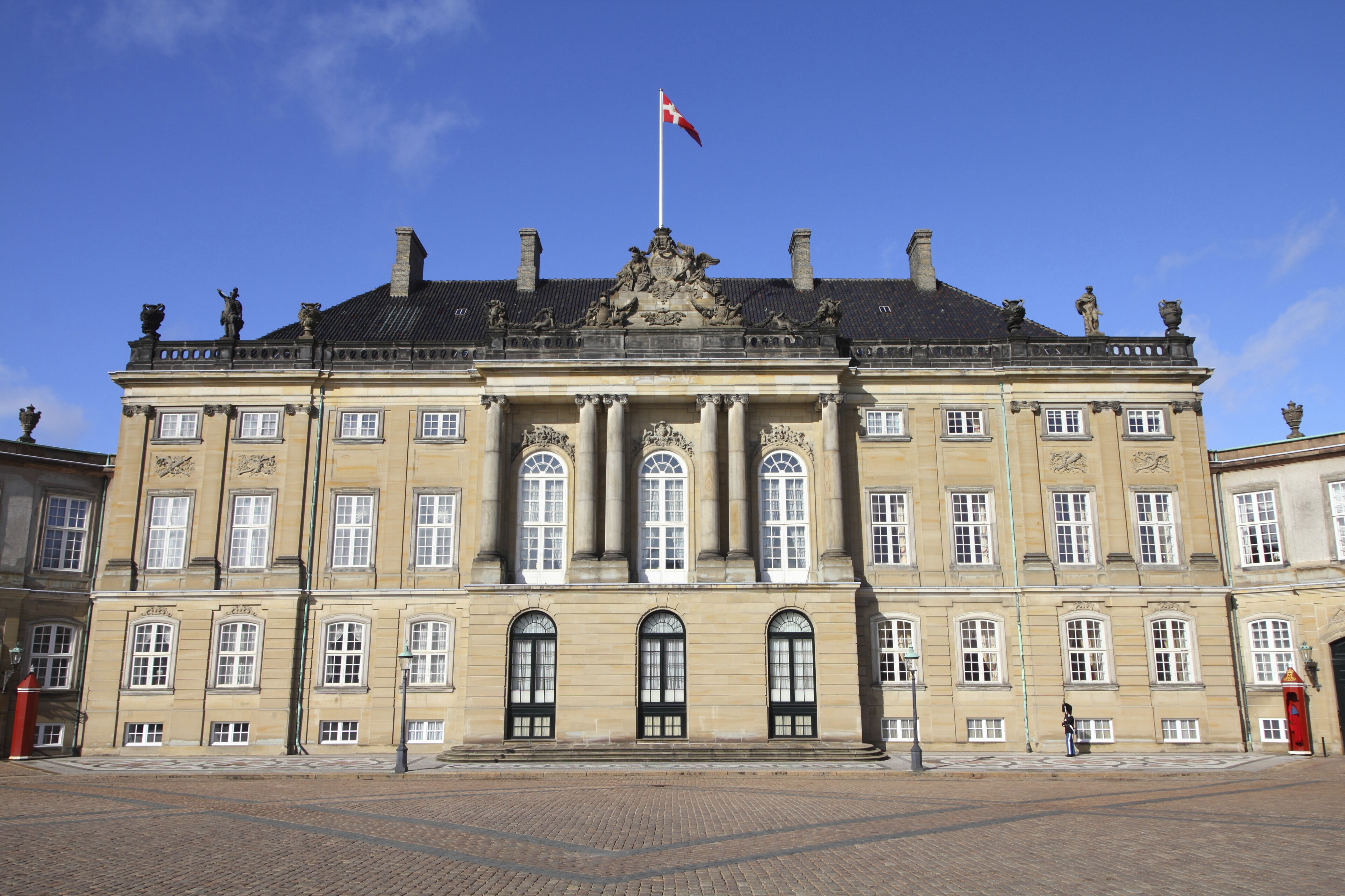 Schloss Amalienborg in Kopenhagen, Dänemark